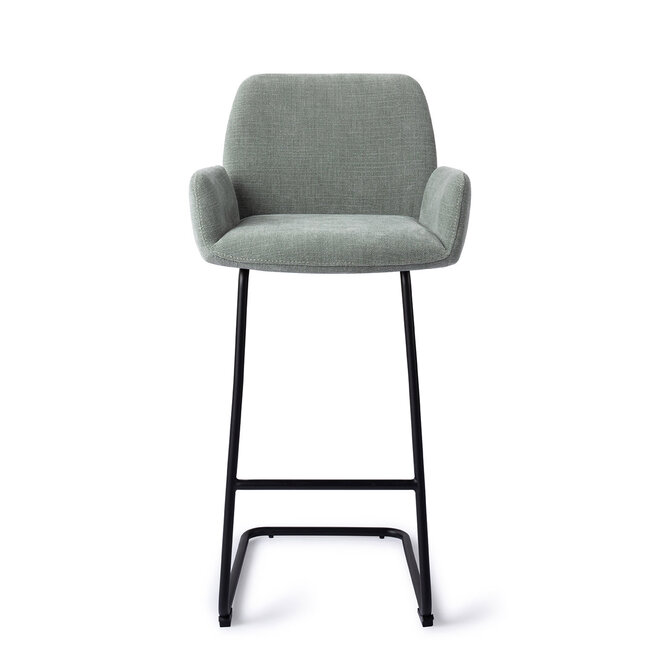 Jesper Home Misaki Breezy Blue Barkruk (H) - Bar Arch Black