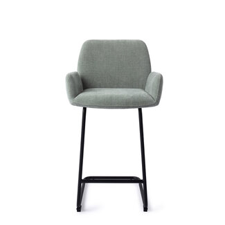 Jesper Home Misaki Breezy Blue Barkruk (L) - Counter Arch Black