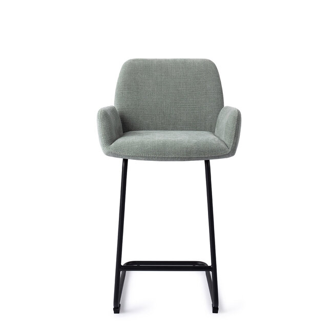 Jesper Home Misaki Breezy Blue Barkruk (L) - Counter Arch Black