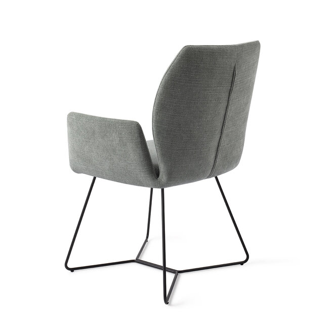 Jesper Home Misaki Breezy Blue Eetkamerstoel - Beehive Black