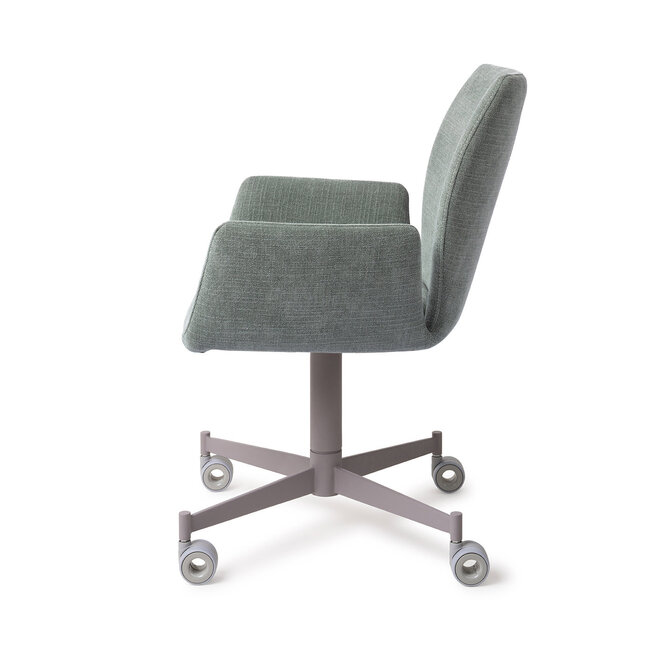 Jesper Home Misaki Breezy Blue Eetkamerstoel - Caster Grey