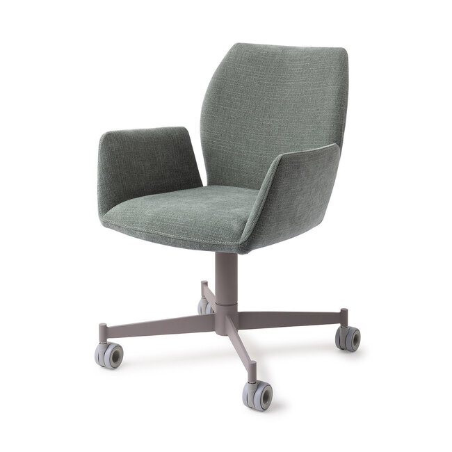 Jesper Home Misaki Breezy Blue Eetkamerstoel - Caster Grey