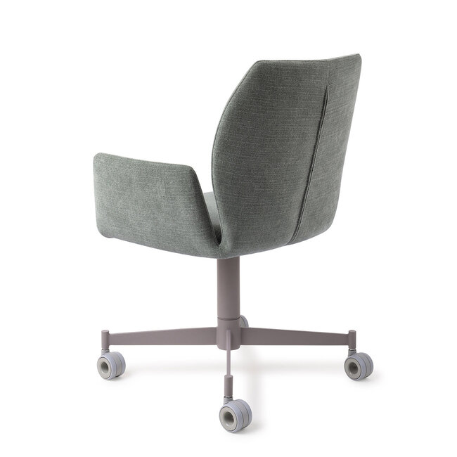 Jesper Home Misaki Breezy Blue Eetkamerstoel - Caster Grey