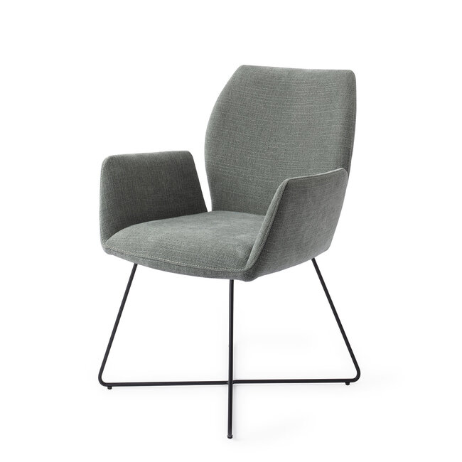 Jesper Home Misaki Breezy Blue Eetkamerstoel - Cross Black