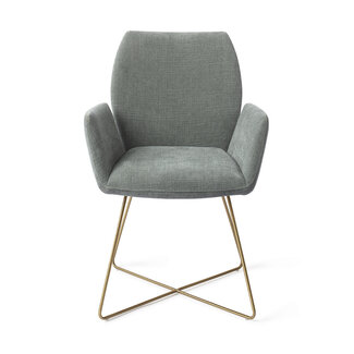 Jesper Home Misaki Breezy Blue Eetkamerstoel - Cross Gold
