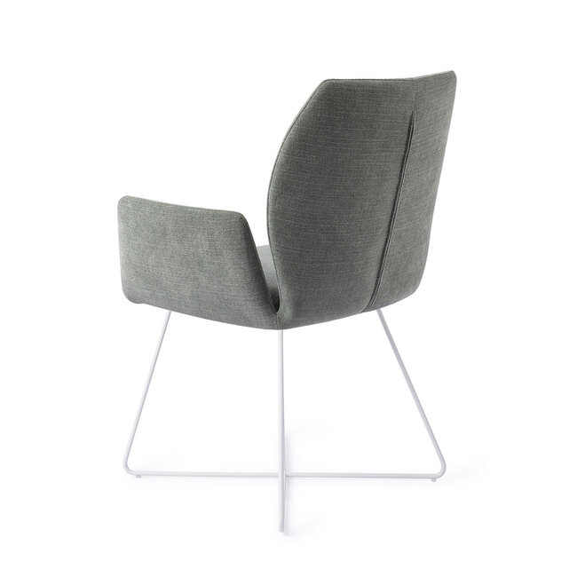 Jesper Home Misaki Breezy Blue Eetkamerstoel - Cross White