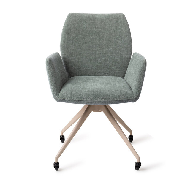 Jesper Home Misaki Breezy Blue Eetkamerstoel - Glide Beige