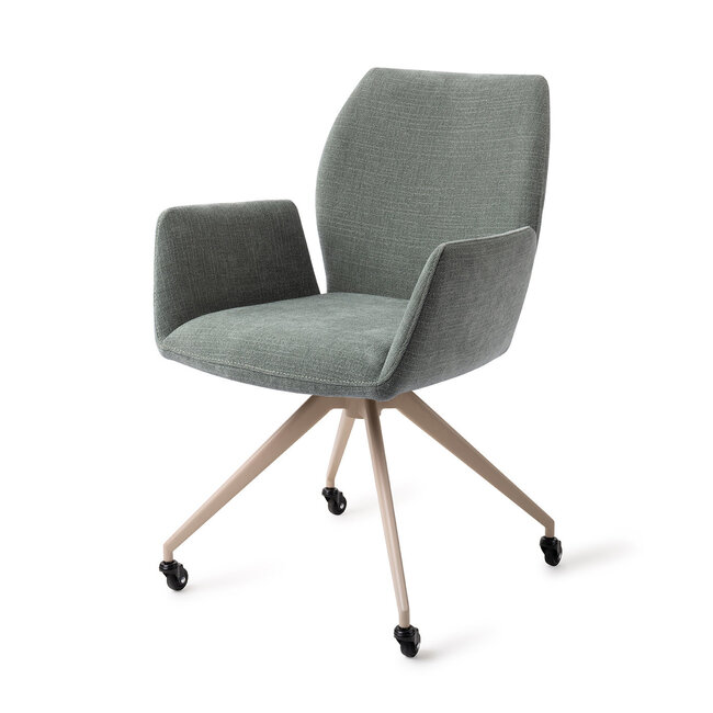 Jesper Home Misaki Breezy Blue Eetkamerstoel - Glide Beige