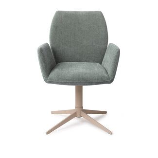 Jesper Home Misaki Breezy Blue Eetkamerstoel - Quad Beige