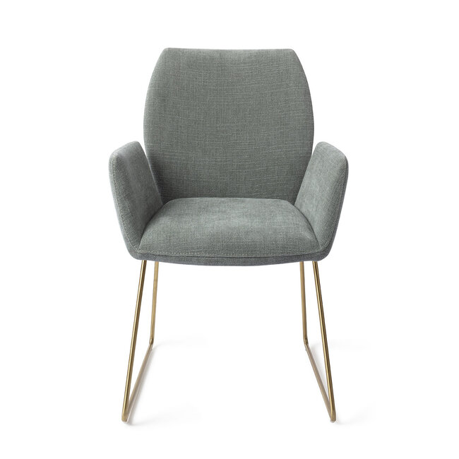 Jesper Home Misaki Breezy Blue Eetkamerstoel - Slide Gold