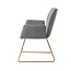 Jesper Home Misaki Breezy Blue Eetkamerstoel - Slide Gold