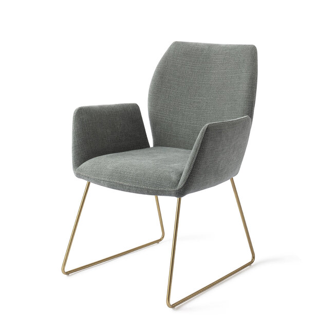 Jesper Home Misaki Breezy Blue Eetkamerstoel - Slide Gold