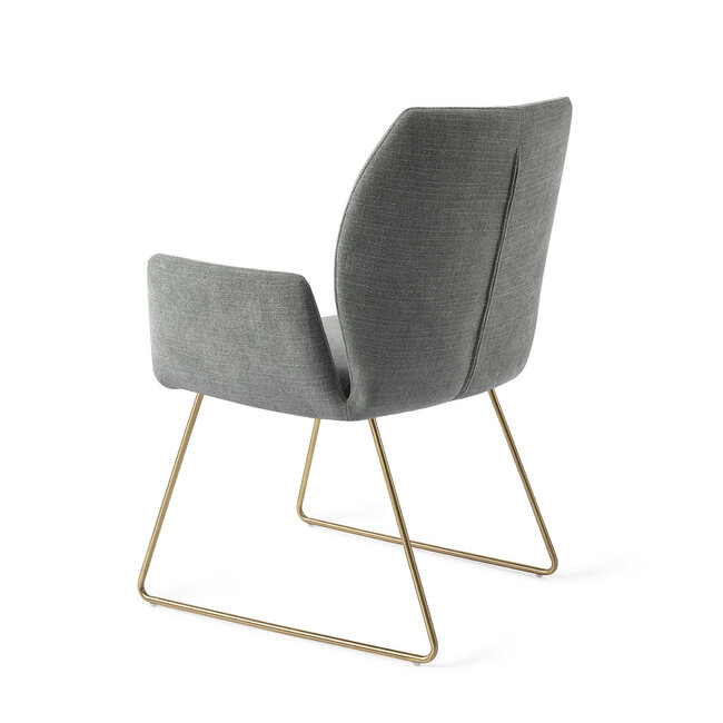 Jesper Home Misaki Breezy Blue Eetkamerstoel - Slide Gold