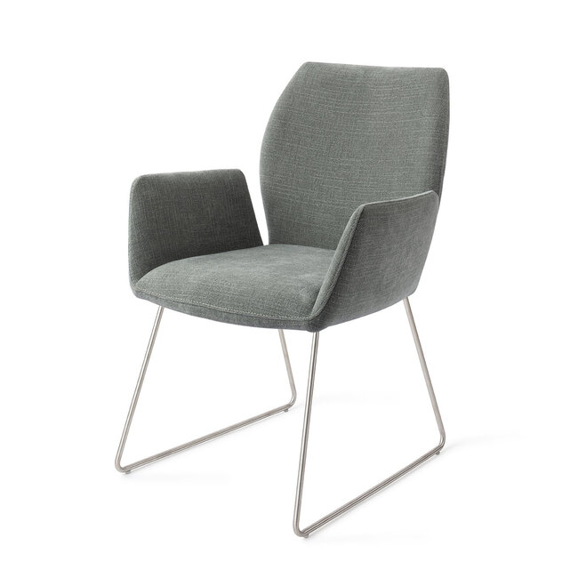 Jesper Home Misaki Breezy Blue Eetkamerstoel - Slide Steel