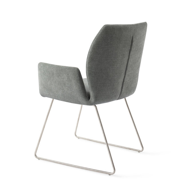 Jesper Home Misaki Breezy Blue Eetkamerstoel - Slide Steel
