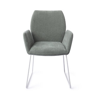 Jesper Home Misaki Breezy Blue Eetkamerstoel - Slide White
