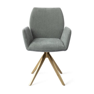 Jesper Home Misaki Breezy Blue Eetkamerstoel - Turn Gold