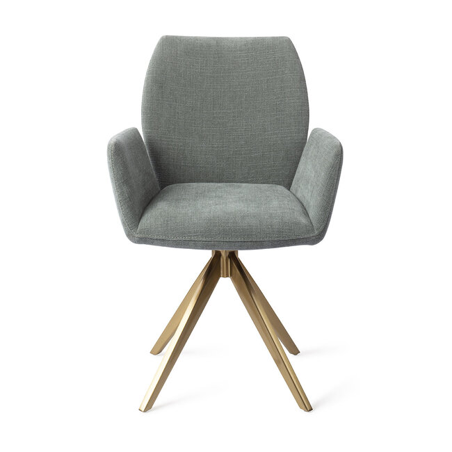 Jesper Home Misaki Breezy Blue Eetkamerstoel - Turn Gold