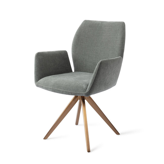 Jesper Home Misaki Breezy Blue Eetkamerstoel - Turn Rose Gold