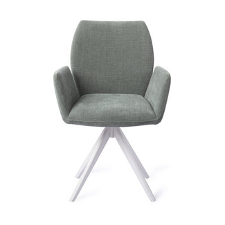 Jesper Home Misaki Breezy Blue Eetkamerstoel - Turn White
