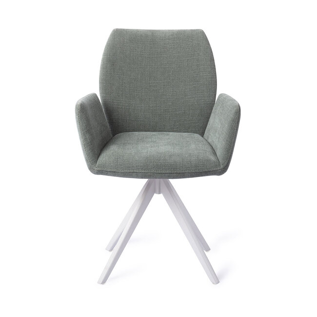 Jesper Home Misaki Breezy Blue Eetkamerstoel - Turn White
