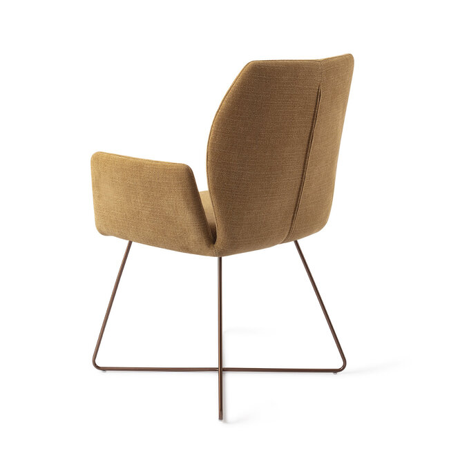 Jesper Home Misaki Honey Harvest Eetkamerstoel - Cross Rose Gold