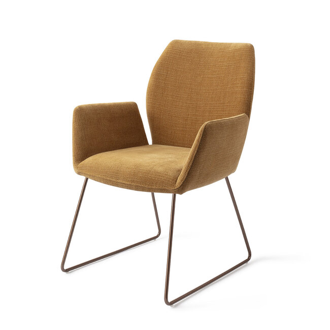 Jesper Home Misaki Honey Harvest Eetkamerstoel - Slide Rose Gold