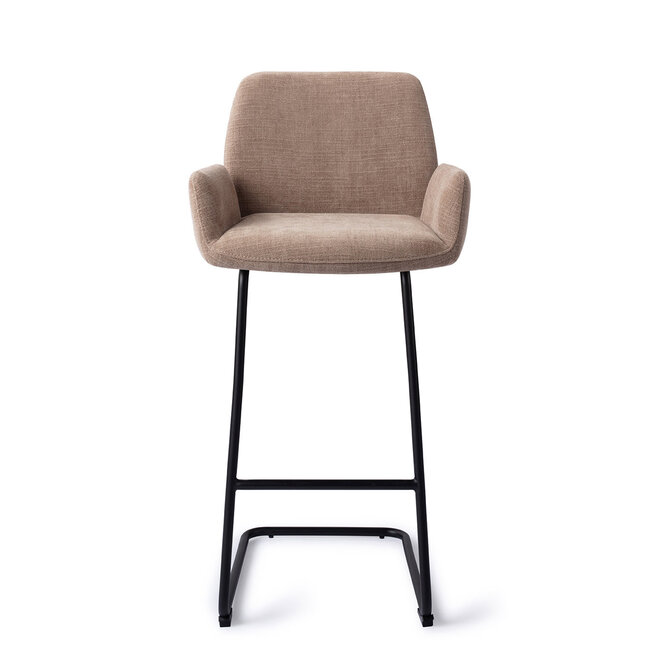 Jesper Home Misaki Mocha Mist Barkruk (H) - Bar Arch Black