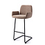 Jesper Home Misaki Mocha Mist Barkruk (H) - Bar Arch Black