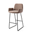 Jesper Home Misaki Mocha Mist Barkruk (H) - Bar Slide Black
