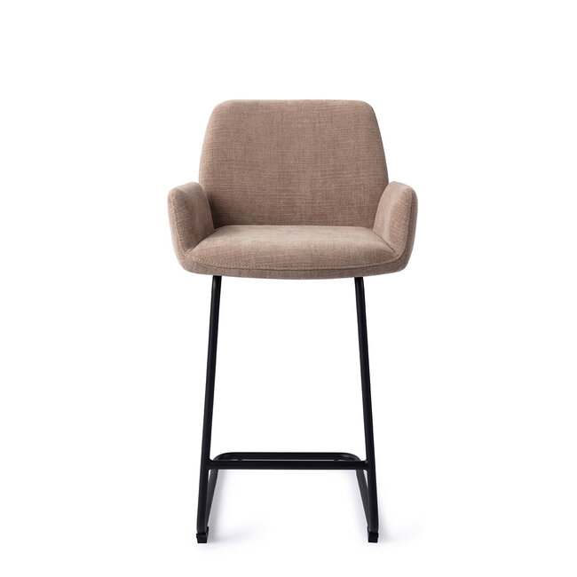 Jesper Home Misaki Mocha Mist Barkruk (L) - Counter Arch Black