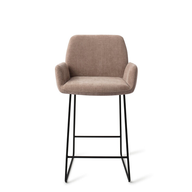 Jesper Home Misaki Mocha Mist Barkruk (L) - Counter Slide Black