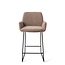 Jesper Home Misaki Mocha Mist Barkruk (L) - Counter Slide Black