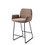 Jesper Home Misaki Mocha Mist Barkruk (L) - Counter Slide Black