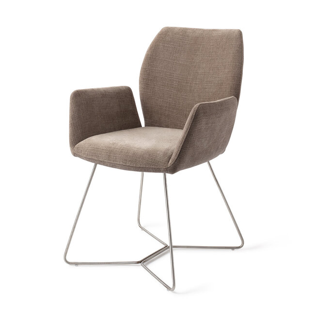 Jesper Home Misaki Mocha Mist Eetkamerstoel - Beehive Steel