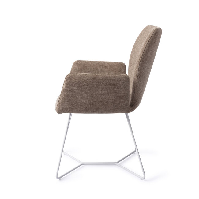 Jesper Home Misaki Mocha Mist Eetkamerstoel - Beehive White