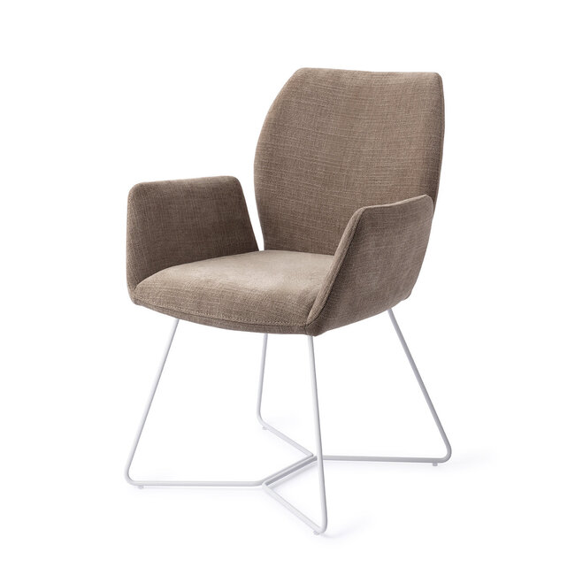 Jesper Home Misaki Mocha Mist Eetkamerstoel - Beehive White