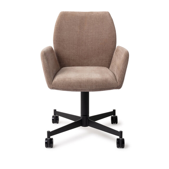 Jesper Home Misaki Mocha Mist Eetkamerstoel - Caster Black