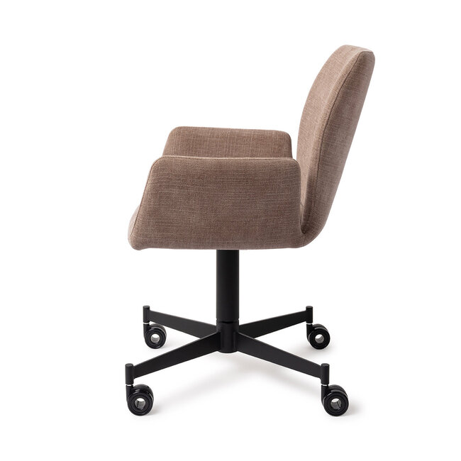 Jesper Home Misaki Mocha Mist Eetkamerstoel - Caster Black