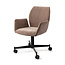 Jesper Home Misaki Mocha Mist Eetkamerstoel - Caster Black