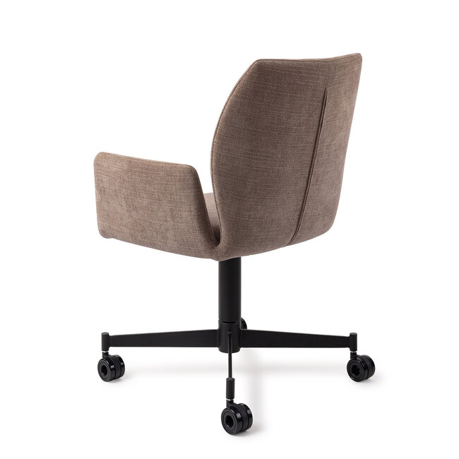 Jesper Home Misaki Mocha Mist Eetkamerstoel - Caster Black