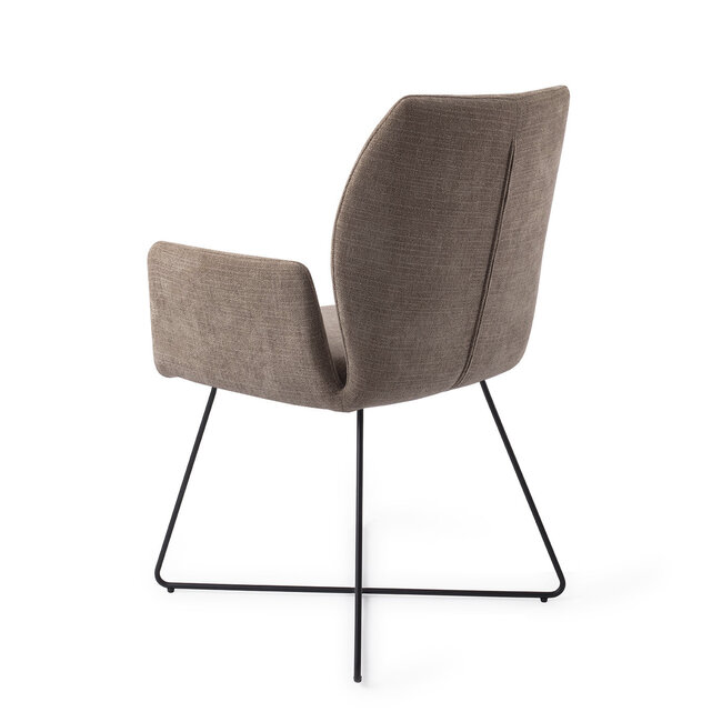 Jesper Home Misaki Mocha Mist Eetkamerstoel - Cross Black