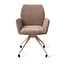 Jesper Home Misaki Mocha Mist Eetkamerstoel - Glide Beige