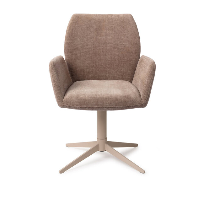 Jesper Home Misaki Mocha Mist Eetkamerstoel - Quad Beige