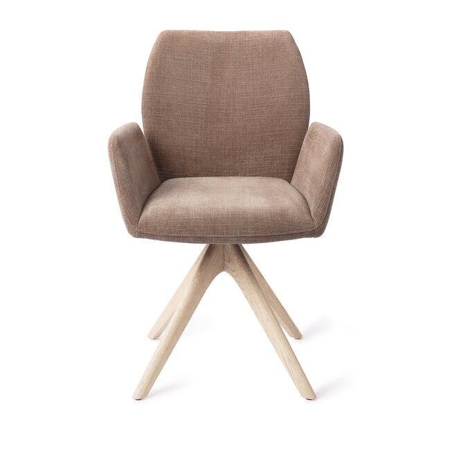 Jesper Home Misaki Mocha Mist Eetkamerstoel - Revolve Oak Bleach