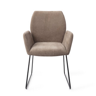 Jesper Home Misaki Mocha Mist Eetkamerstoel - Slide Black