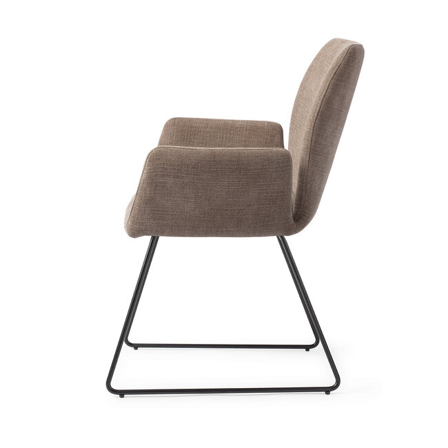 Jesper Home Misaki Mocha Mist Eetkamerstoel - Slide Black