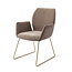 Jesper Home Misaki Mocha Mist Eetkamerstoel - Slide Gold