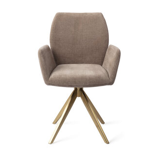 Jesper Home Misaki Mocha Mist Eetkamerstoel - Turn Gold