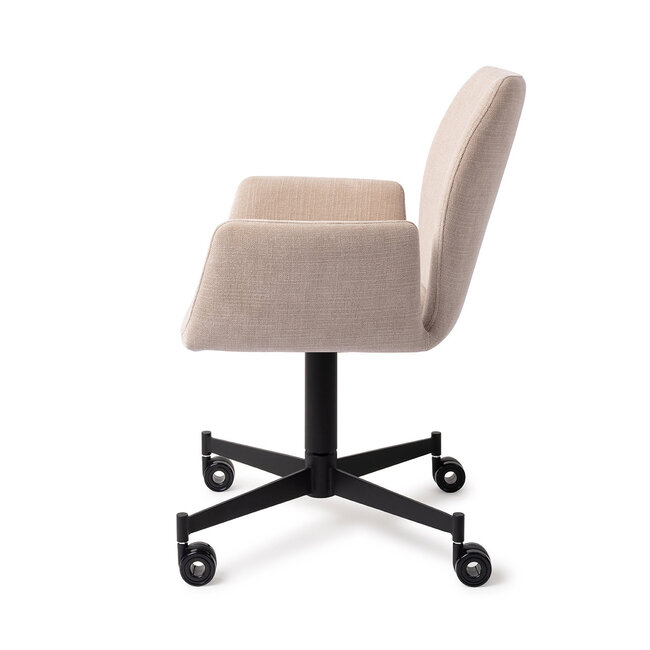 Jesper Home Misaki Sand Strand Eetkamerstoel - Caster Black